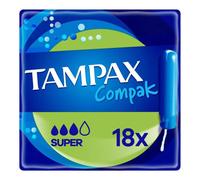 Tampax Compak Super Tampons With Applicator Size S 18 Pack