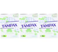 Tampax Cotton Protect Super Tampons 16 Pack X 3