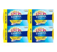 Tampax Pearl Compak Applicator Regular Leak Comfort Protection Tampons Pack 4x24