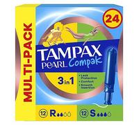 Tampax Pearl Compak Multi-Absorbency (Regular and Super) Tampons With Applicator x 24