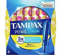Tampax Pearl Compak Regular Tampons Applicator, 8 each