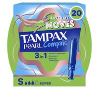 Tampax Pearl Compak Super Tampons with Applicator x20
