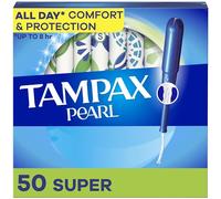 Tampax Pearl Plastic, Super Absorbency, Unscented Tampons