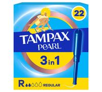 Tampax Pearl Regular Tampons with Applicator 22 Pack pack