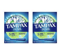 Tampax Pearl Super Applicator Tampon Single ( 18 Tampons per Pack ) x 2 PACKS
