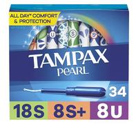 Pearl Tampons Trio Pack, Super/Super Plus/Ultra Absorbency with BPA-Free Plastic Applicator and LeakGuard Braid, Unscented, 34 Count