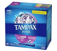 Tampax Pearl Tampons with Plastic Applicator ,Ultra 45 Count