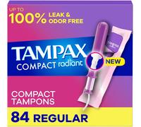 Tampax Pocket Radiant Compact Plastic Tampons