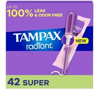Tampax Radiant Tampons 42 S 2.7X 3/4/ 42ct, Pink and Blue