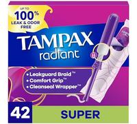 Tampax Radiant Tampons 42 S 2.7X 3/4/ 42ct, Pink and Blue