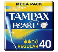 Tampax Regular Pearl Applicator Tampons, 40 Tampons