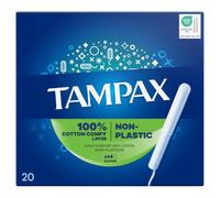 Tampax Super Tampons 20 Pack | 100% Cotton Comfy Layer | No Plastic, Perfume or Dyes | Chlorine-Free | Gynaecologically Tested | Medium to Heavy Flow Absorbency | Organic Comfort Protection