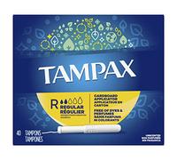 Tampax Tampons with Cardboard Applicator, Regular 40 ea (Pack of 4)