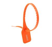 Tamper Proof Numbered Security Seals Self-Locking Pull Ties Pack of 100 | Multicolor Plastic Zip Ties One-Piece Construction Easy Apply No Tools Required(Orange,100pcs)