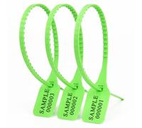 Tamper Proof Numbered Security Seals Self-Locking Pull Ties Pack of 100 | Multicolor Plastic Zip Ties One-Piece Construction Easy Apply No Tools Required(Green,100pcs)