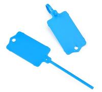 Tamper-Proof Seal, 100pcs Plastic Tags - Reusable Hanging Ties, Writable(Blue)
