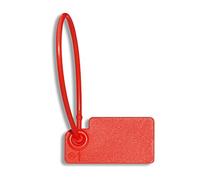 Tamper Proof Security Seal Numbered Tags 100 Pack 160mm Plastic Pull Tie for Clothes Shoes Multicolor(Red)