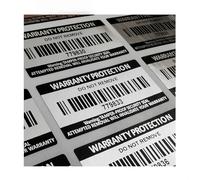Tamper Proof Stickers 45mm x 20mm with Unique Serial Numbers and Barcodes (500)