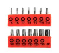 Tamper Resistant Star Bit Set - Tabanzhe 14PCS Security Torx Bit Set T4-T40, S2 Steel, 1/4" Hex Shank, Quick Release for Automotive, Electronics, Appliances