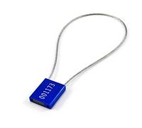 Tamper Seal 100pcs,Steel Cable Seals,Metal High Security Seals,Anti-Tamper Pull Tite,Steel(Blue,100 PCS)