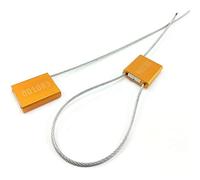 Tamper Seal 100pcs,Steel Cable Seals,Metal High Security Seals,Anti-Tamper Pull Tite,Steel(Yellow,100 PCS)