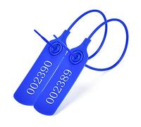 Tamper Seal Middle Duty Plastic Seal Pull-Tite Security Seal,Self-Locking Safety Ties Ties(Dark Blue,100 PCS)