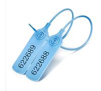 Tamper Seal Middle Duty Plastic Seal Pull-Tite Security Seal,Self-Locking Safety Ties Ties(Light Blue,100 PCS)