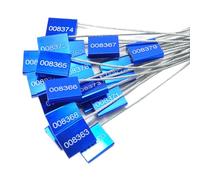 Tamper Seal Steel Cable Seals Metal Security Tag Numbered,Length 300 mm 11.8"(Blue,500 PCS)