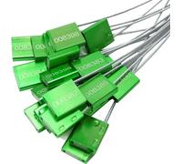 Tamper Seal Steel Cable Seals Metal Security Tag Numbered,Length 300 mm 11.8"(Green,500 PCS)