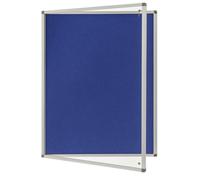 Tamperproof Lockable Fire Retardant Blue Polycolour Noticeboard 1000mm x 900mm(HxW)