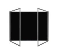 Tamperproof Lockable Noticeboard Black Felt 1500mm x 900mm(WxH)