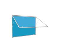 Tamperproof Notice Boards - Accent Colours - 1200mm x 900mm (top hinged) - Light Blue