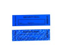 TamperSeals Group - 100pcs Non-Transfer Tamper-Proof Warranty Void-Open Blue Stickers (1 x 3.35 inches, Serial Numbers)