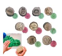 Tampon Empreinte Animal - 2400LM Bois Naturel Éducatif, Tampons Traces Animaux Forêt Sauvage, Jeu Motricité Fine Artisanat Enfant, Sceau Pédagogique | Pour Apprentissage Nature