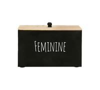 Tampon Holder For Bathroom - Wood Toilet Feminine Organizer, Pads Storage Box Women, Compact Hygiene Container, Decorative Vanity Accessory | Discreet Practical Solution Women Girls Teen Washroom Home
