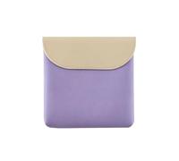 Tampon Pouch 2PC-Girls Sanitary Napkin Pad Pouch PU Leather Tampon Storage Bag Portable Makeup Lipstick Key Earphone Data Cables Travel Organ(Purple)
