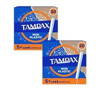 Tampons Multipack Bundle, Super Plus with Cardboard Applicator, 40 Tampons (2 Packs of 20), Leak Protection, Fragrance-Free, Super Absorbent for Long Lasting Protection AFG Supplies Bundle