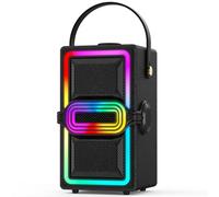 TAMPROAD Bluetooth Speaker, 120W Peak Power Wireless Speakers Boombox with Deep Bass, Portable Loud Stereo Sound Subwoofer with LED Light Show for Party, Outdoor, Camping (Black)