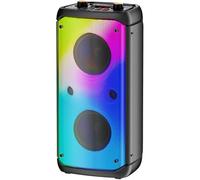 TAMPROAD Bluetooth Speaker, 80W Peak Wireless TWS Portable Outdoor Party Speakers with Subwoofer, Deep Bass, LED Colorful Lights, Loud Stereo Sound Boombox for Home, Camping