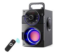 TAMPROAD Portable Bluetooth Speakers with Subwoofer Rich Bass Wireless Outdoor/Indoor Party Speakers Powerful Speaker Support Remote Control FM Radio for Phone Computer PC Home TV