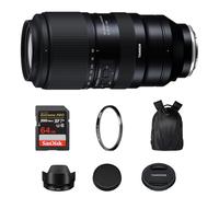 Tamron 50-400mm f/4.5-6.3 Di III VC VXD Lens (Sony E) with 8X Zoom & VC Stabilization, 64GB Extreme PRO SDXC Card with 200MB/s Read Speed, Tiffen 67mm UV Filter & Camera Backpack Bundle Kit