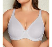 TAMTAK Underwire Bra for Big Breast Female Solid Color Plus Size Bras for Women Thin Unlined Underwear
