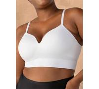 TAMTAK Women Body Shaping Plus Size Fixed Cup Bra Supporting Traceless Underwear Comfortable Gather-up Wireless Bra