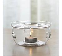 TAMUME Crystal Clear Glass Teapot Warmer for Tealight Holders with Tealight Gifts Suitable for Small and Large Teapots