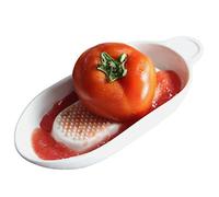 TAMUME Rectangle Food Masher Porcelain Ginger Masher, Manual Fruit Juicer Ceramic Ginger Grater for Pulp