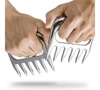 TAMUME Stainless Steel Meat Shredder Claws for Barbecue, Pack of 2 Meat Claws for Shredding, Barbecue Forks for Handling & Carving Meat