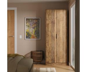 Tamworth Tall Plain Wardrobe In Vintage Oak (Ready Assembled)