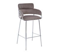 Tamzin Mink Velvet Bar Chair Interiors by Premier Brown One Size