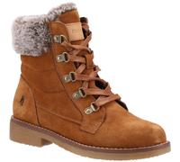 (Tan, 7 (Adults')) Hush Puppies Womens Boots Ankle Water Resistant Leather florence Lace Zip tan UK