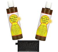 Tan Accelerator For Sun Bundle with Maui Babe Browning Lotion, 2 x 236 ml, all Natural Fast Dark Tan Lotion and Wishesla Cosmetic Black Mesh Bag